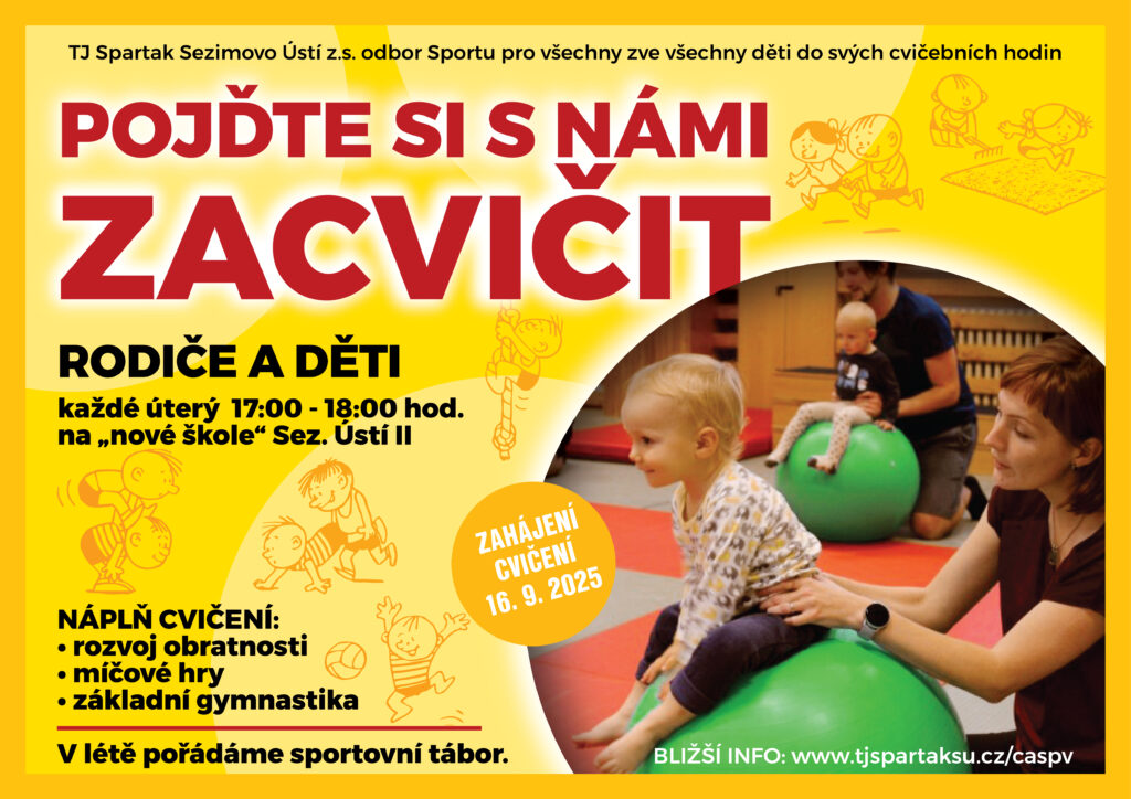 Plakát - cvičení rodičů a dětí